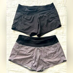 2 pairs LULULEMON shorts, size 6
